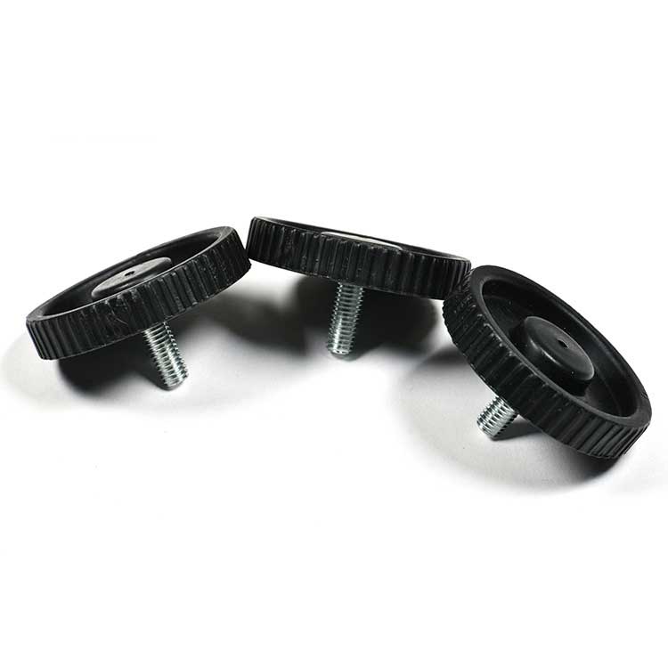 Steel Quick Install  Plastic Knurling Flat Head Thumb Screws