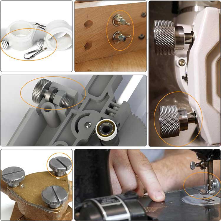 Steel Quick Install  Plastic Knurling Flat Head Thumb Screws