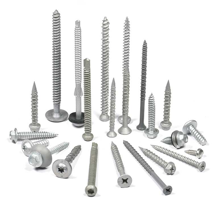 Blue Ceramic Coating Indented and Slotted Hex Wafer Head Hi-low Notched Thread Self Tapping Screw with Diamond Point