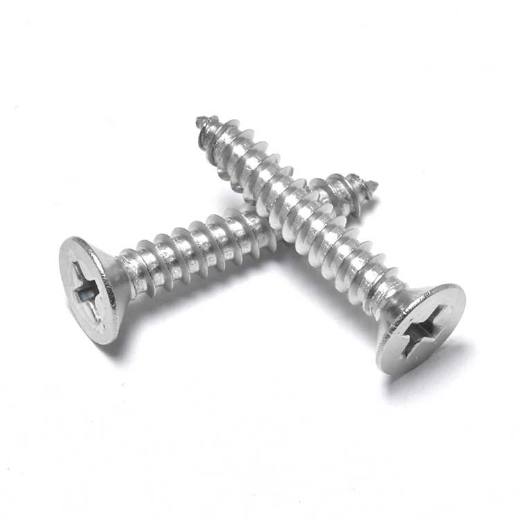 High Quality Stainless Steel 304 316  Phillips Flat Csk Head Sheet Metal Self Tapping Screws