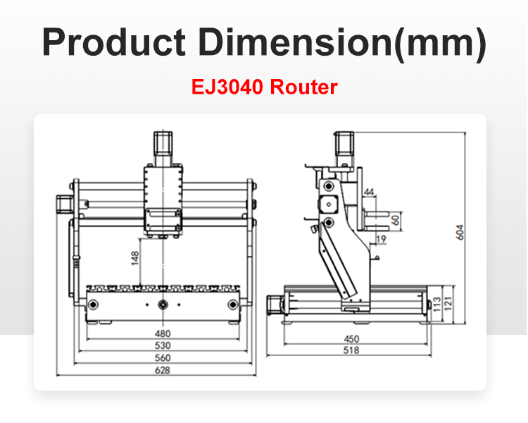 18" x 17" Smart Desktop CNC Router 3040 For Advertising, Woodworking