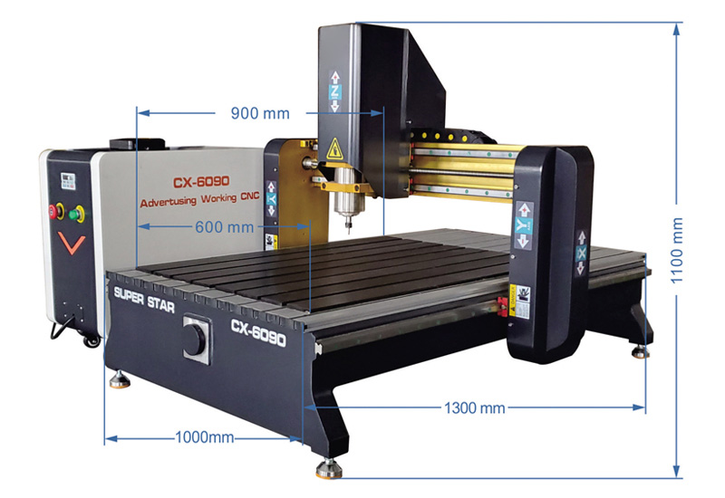 24" x 36" Smart Desktop CNC Router 6090 For Advertising Woodworking 220V 1Ph