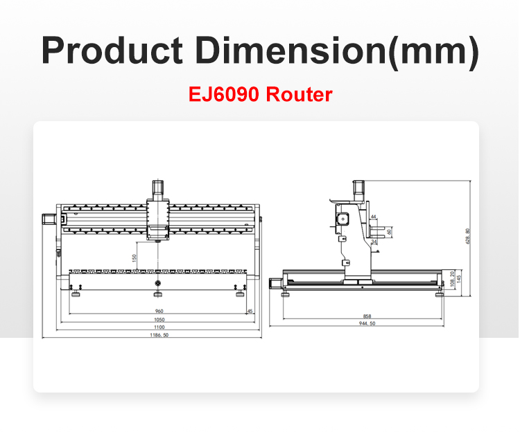 24" x 36" Smart Desktop CNC Router 6090 For Advertising, Woodworking
