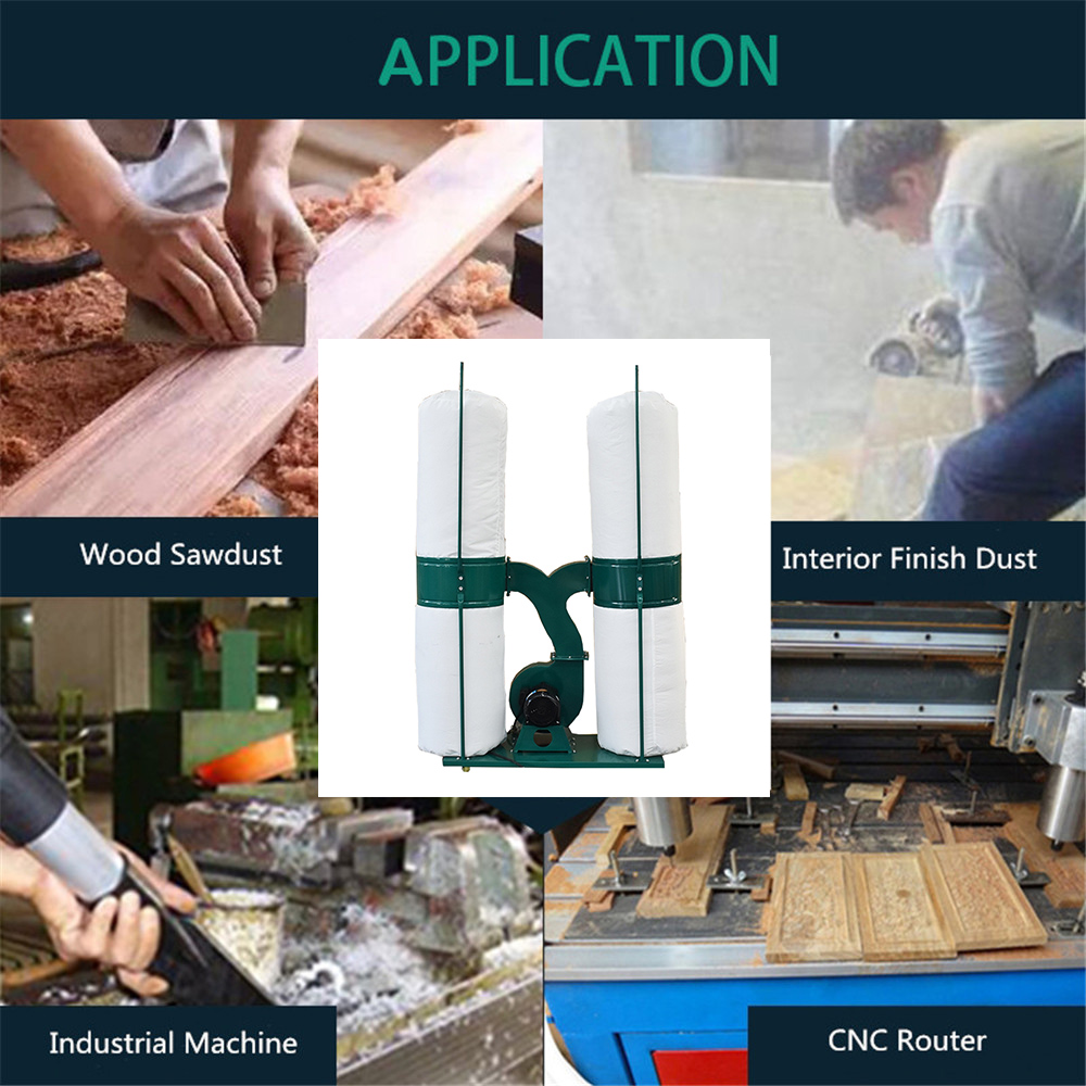 3HP Dust Collector, Wood Powder Vacuum Cleaner, for Woodworking Machine, 4'' Inlet,1883 cfm 110V 60HZ