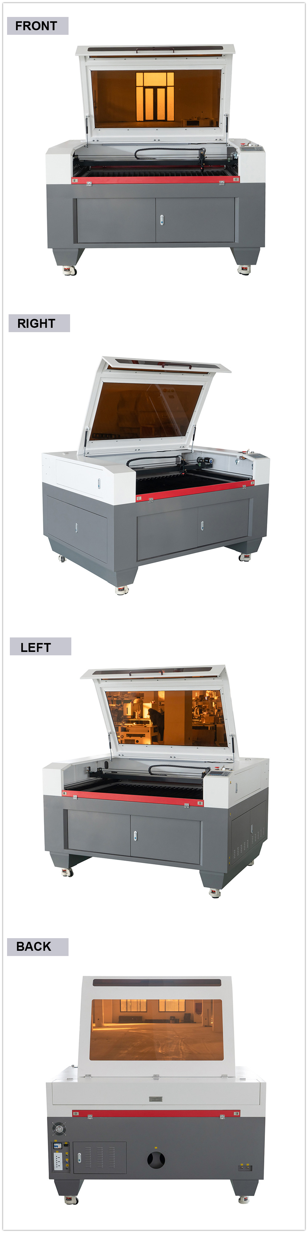 120W 51 x 35Inches RECI CO2 Laser Engraving Cutter Machine With Industry Chiller Compatible With LightBurn Software