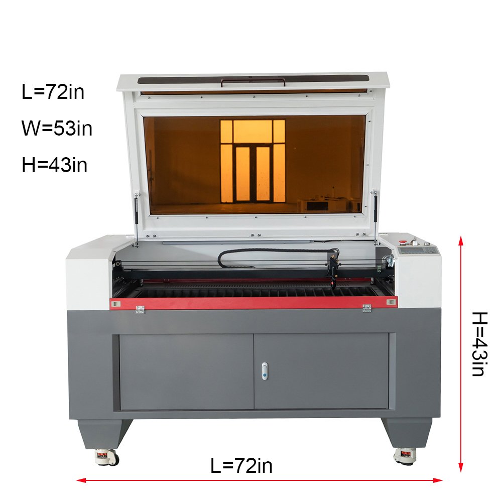 120W 51 x 35Inches RECI CO2 Laser Engraving Cutter Machine With Industry Chiller Compatible With LightBurn Software