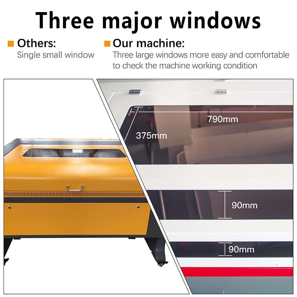 120W 51 x 35Inches RECI CO2 Laser Engraving Cutter Machine With Industry Chiller Compatible With LightBurn Software