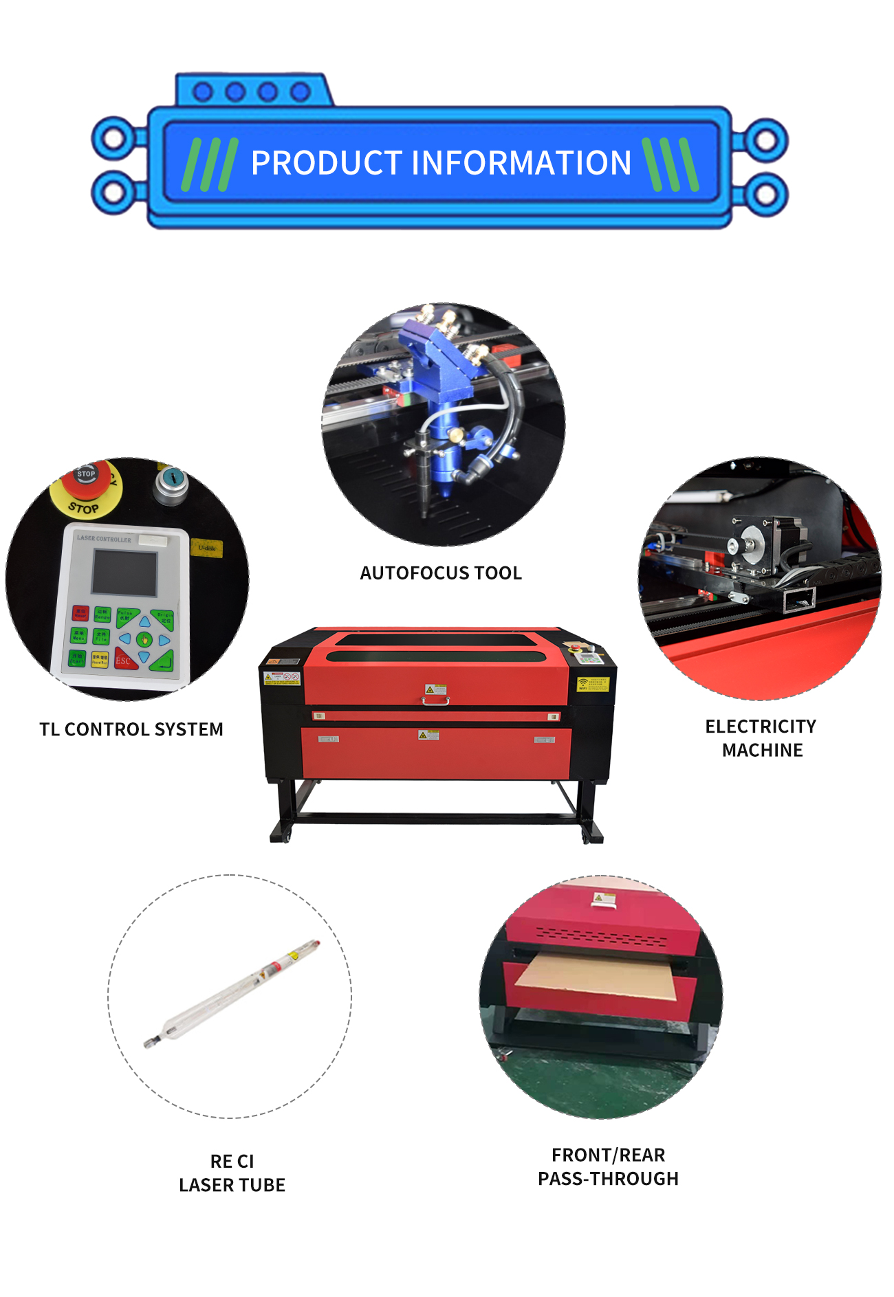 130W Co2 Laser Engraving Cutting Machine 39 ³/₈ x 31 ¹/₂ Inch Laser Engraver Wifi Off-line Control Auto Laser Compatible With LightBurn Software