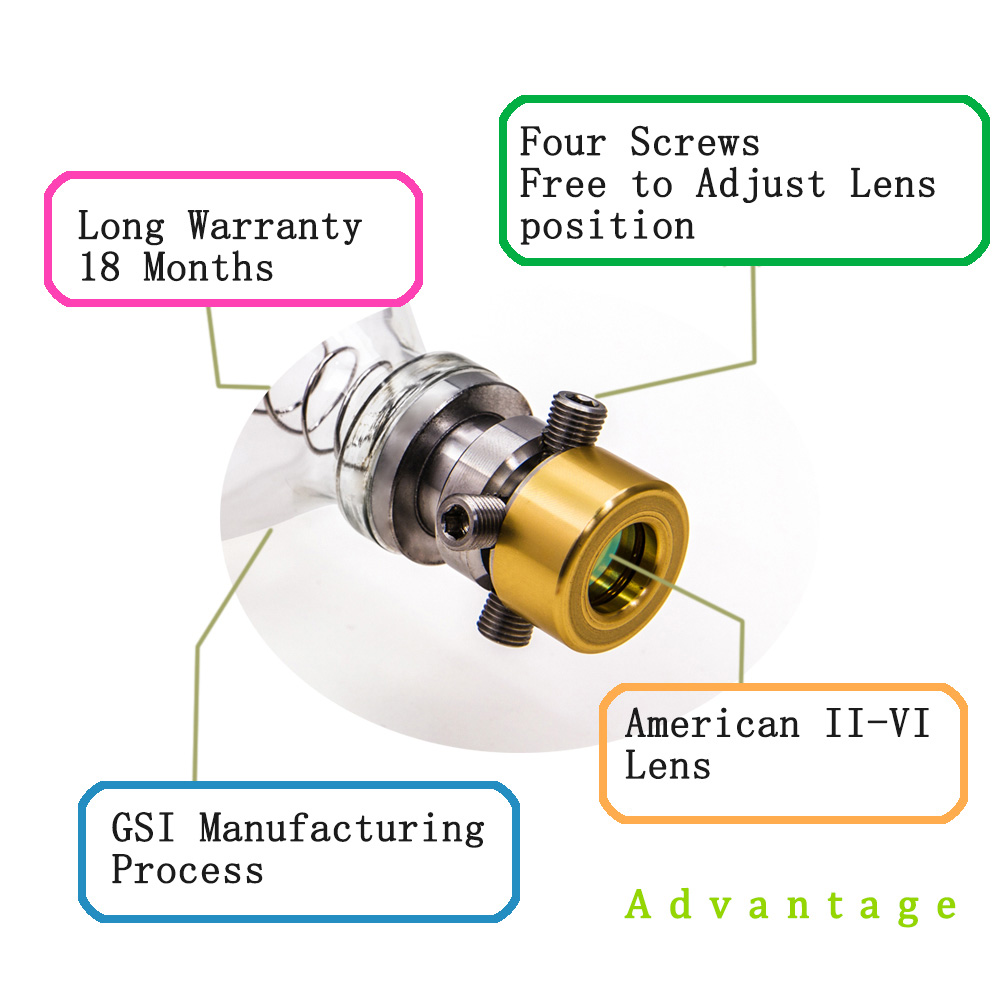 150W GSI Co2 Laser Tube For Laser Engraving And Cutting Machine