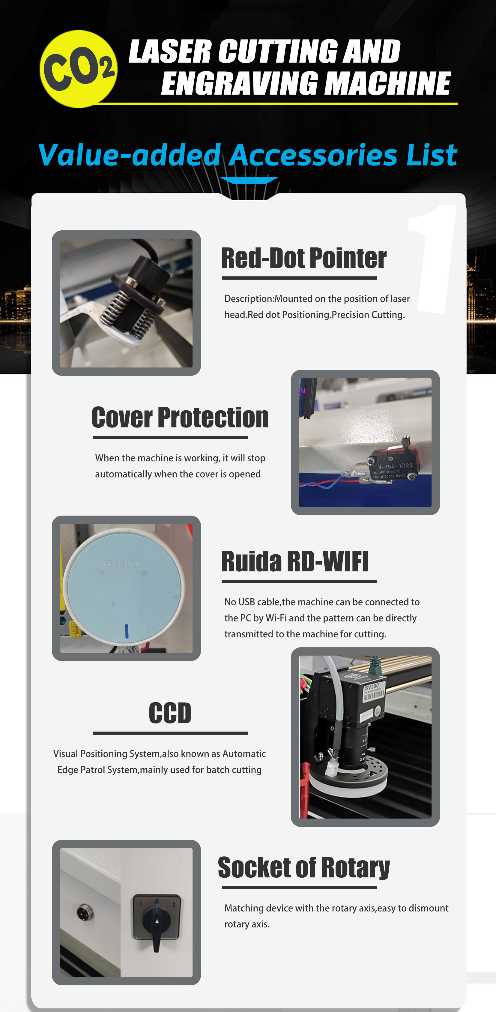180W RECI W8 CO2 Laser Cutter 1300×900mm with S&A5200 Water Chiller