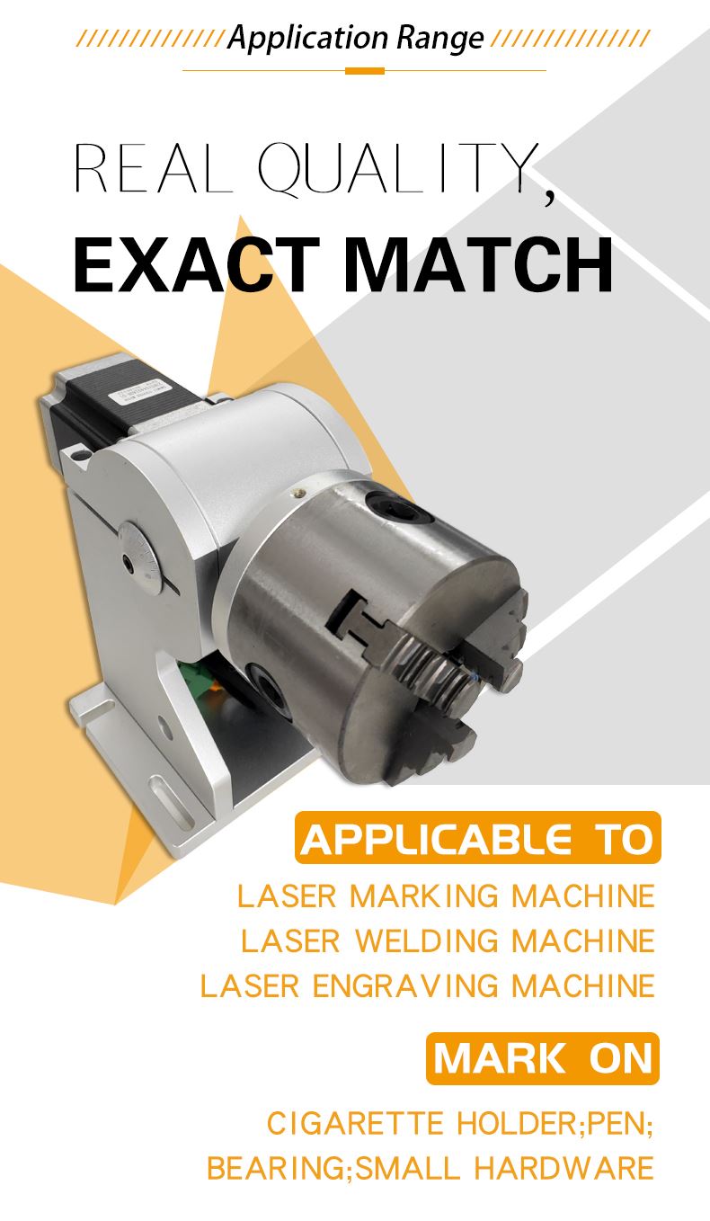 30W Fiber  Laser Engraver,Rotary Laser Marking Machine 6.9"*6.9"