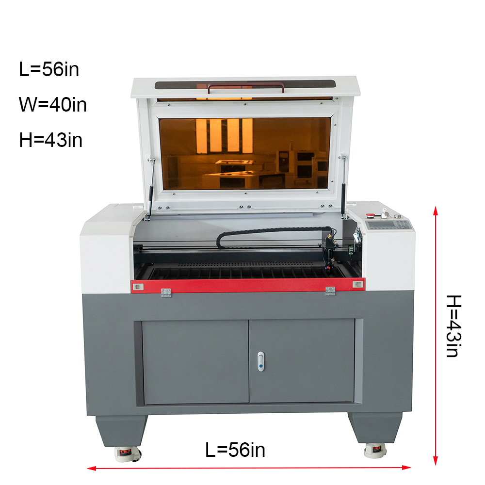 120W CO2 Laser Cutting Engraving Machine 35 x 23 Inches Auto Focus Wood Acrylic With Industry Water Chiller Compatible With Light Burn Software