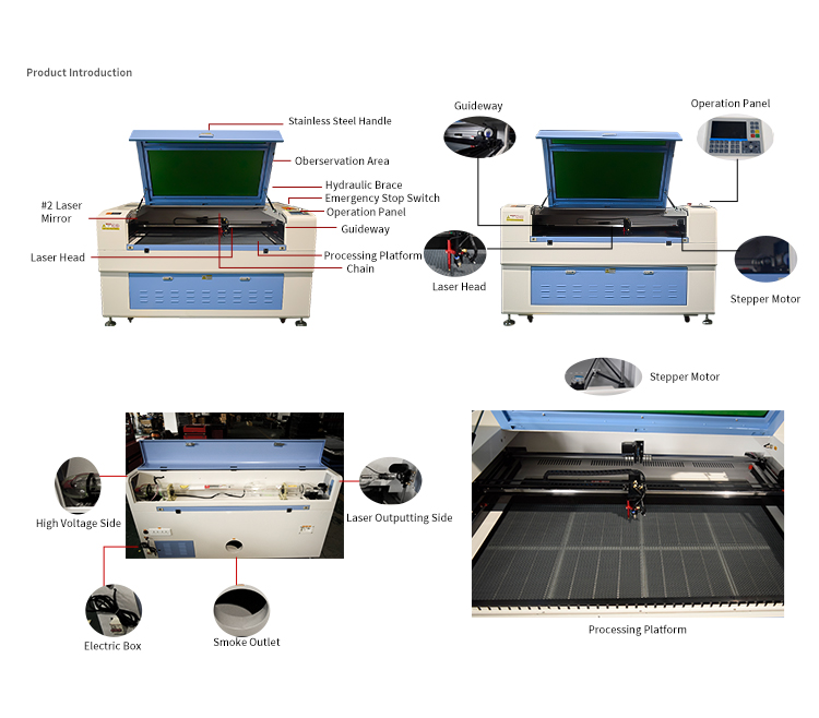 51 ³/₁₆x 35 ⁷/₁₆ Inches 130W Reci CO2 Laser Engraver Cutter Machine With Ruida DSP RDWorks V8 Compatible And LightBurn Software