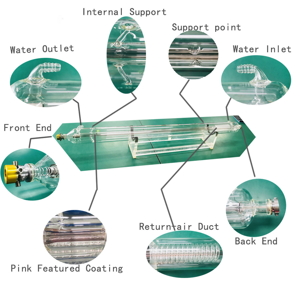 80W GSI Co2 Laser Tube For Laser Engraving And Cutting Machine