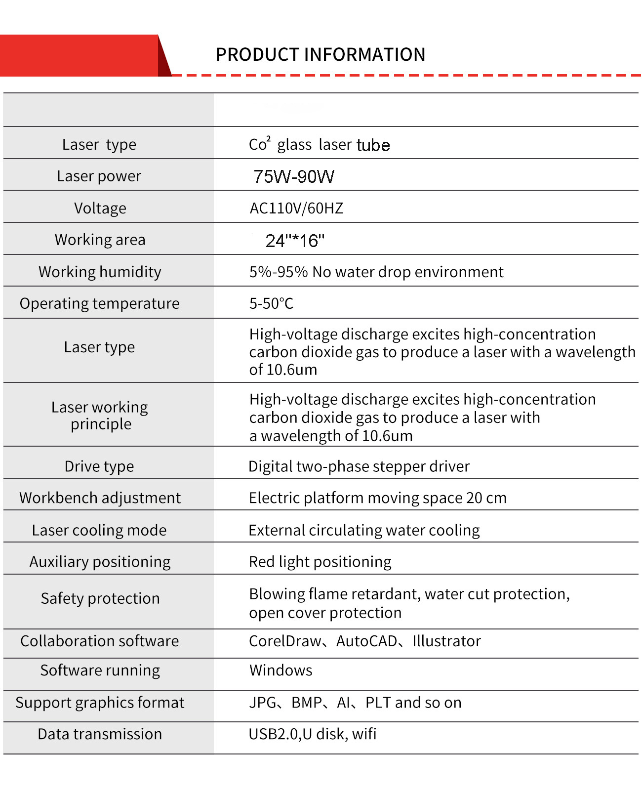 80W Laser Engraver 23 ⁵/₈x15 ³/₄ Inch Co2 Laser Engraving Cutting Machine Wifi Off-line Control Auto laser Compatible With LightBurn Software