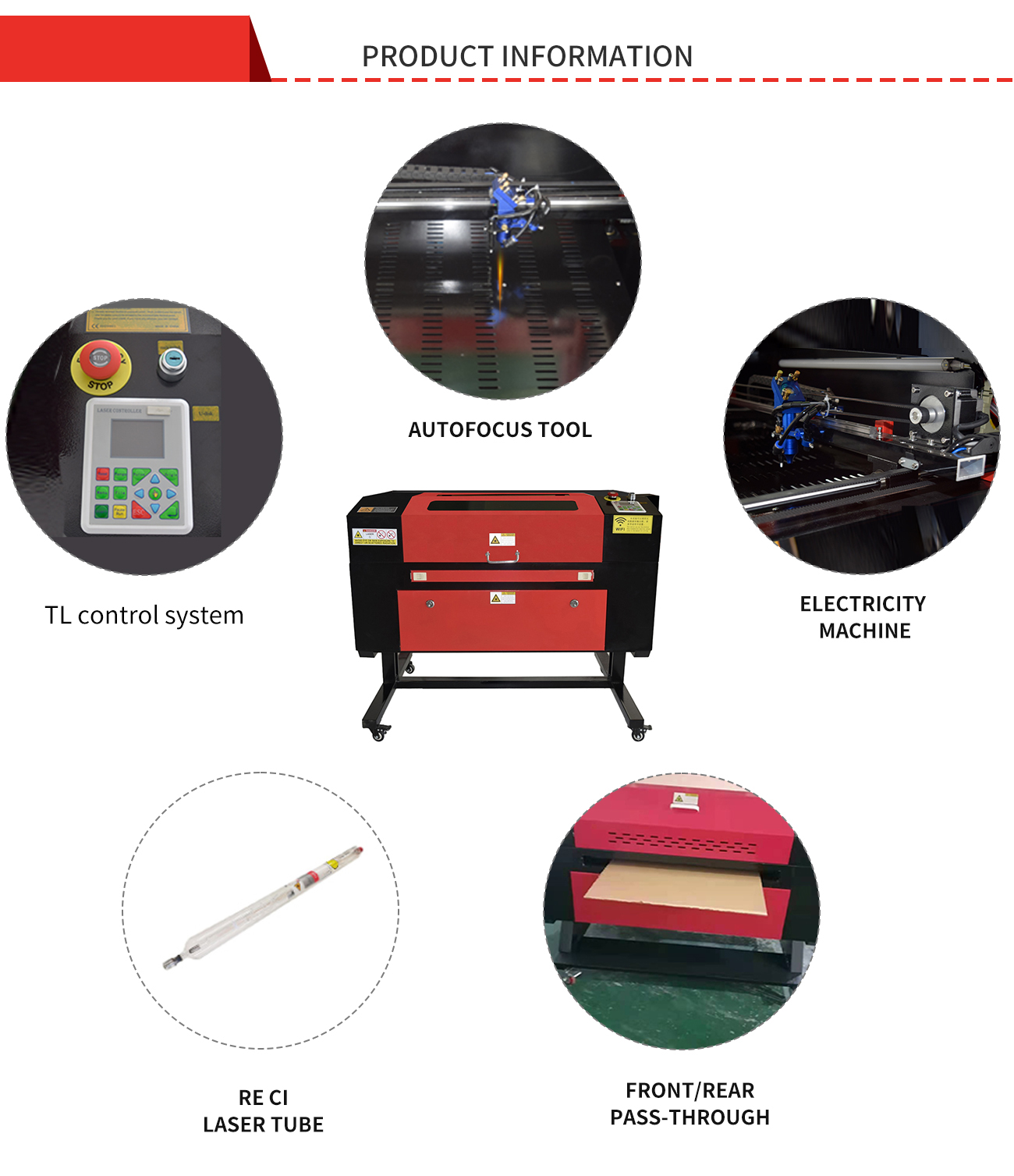 Co2 Laser Engraving Cutting Machine 80W Wifi Off-line Control 19 ¹¹/₁₆ x 11 ¹³/₁₆ Inches Compatible With LightBurn Software