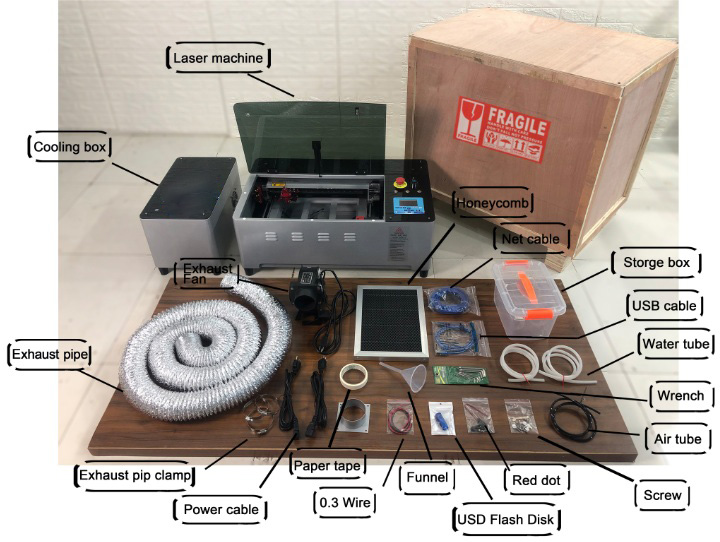 DIY Laser Cutter Built-In CAMERA Scan Photos for Cutting Engraving 40W