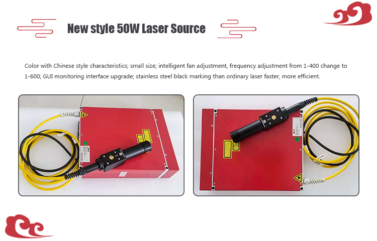 Fiber Laser Marking Machine 50W MOPA For Metal Plastic Top Grade  FDA
