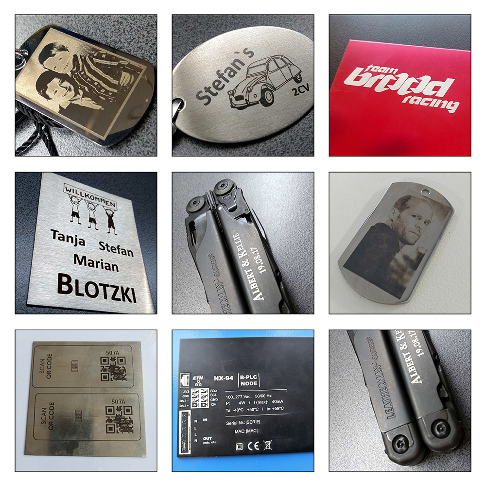 Fiber Laser Marking Machine For Metal Update  MOPA M7 30W Split portable CNC Galvo