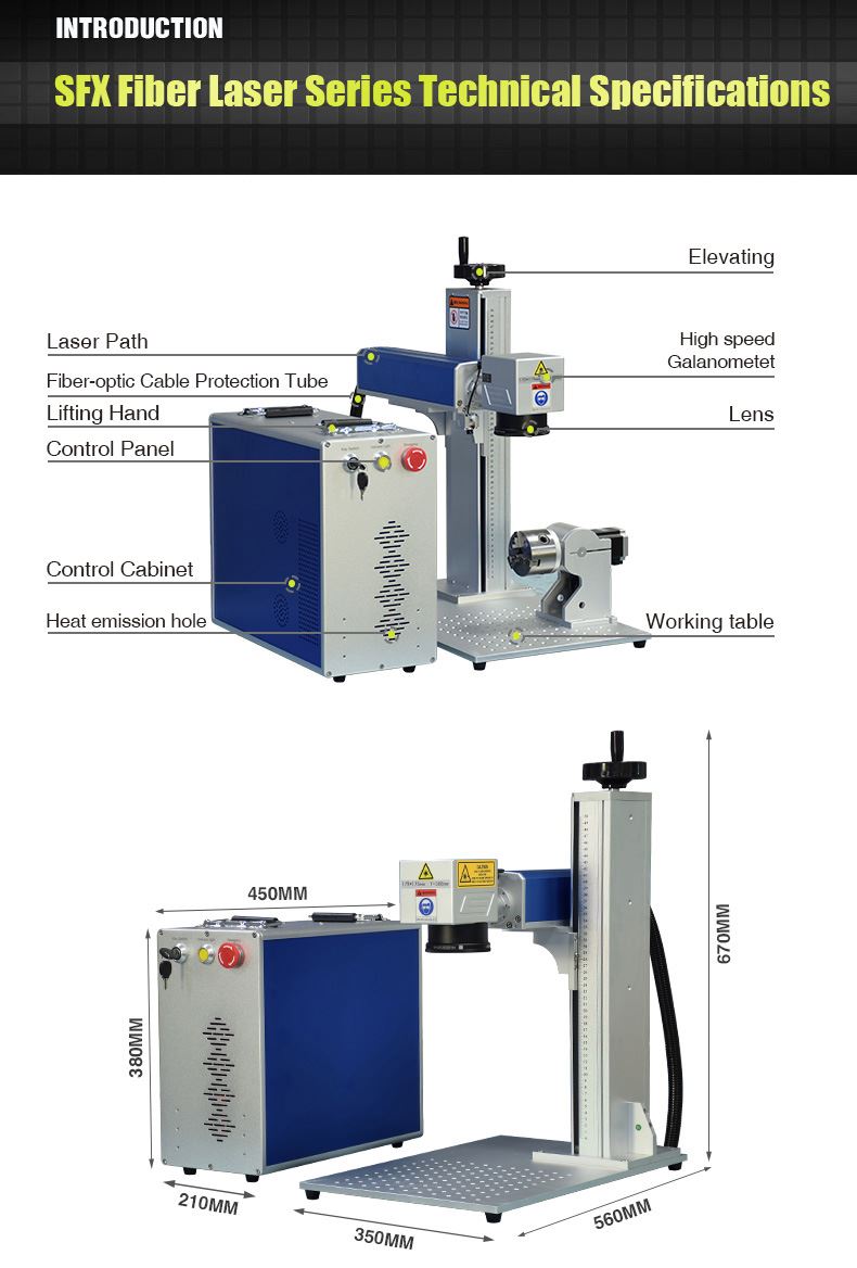 Laser 50W Fiber Laser Marking Machine,Fiber Laser Engraver 6.9in