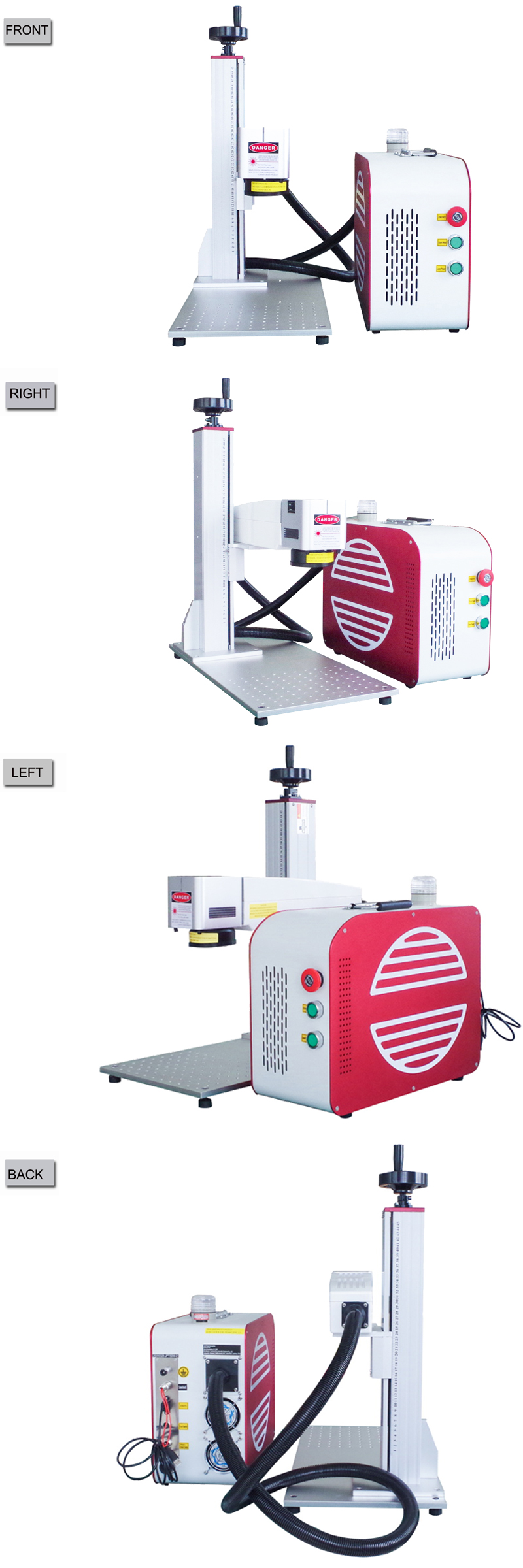 30W  Fiber Laser Marking Machine with Update  Split Portable Galvo Laser Marking Machine