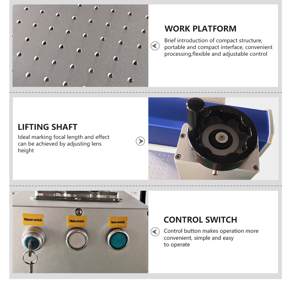 30W  Divided Fiber Laser Marking Machine EZCad FDA For Metal