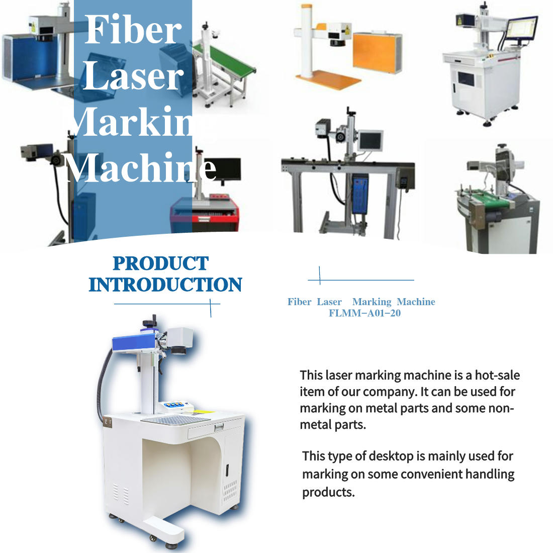 50W Desktop Fiber Laser Marking  Engraving Machine With EZcad FDA