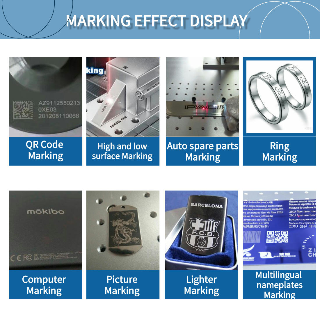 50W Desktop Fiber Laser Marking  Engraving Machine With EZcad FDA
