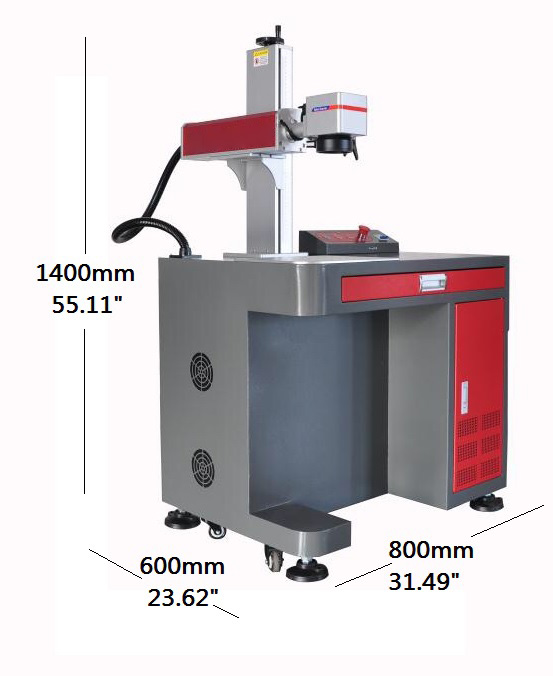 Integrated  JPT 30W Deep Engraving Fiber Laser Marking Machine FDA for metal and more