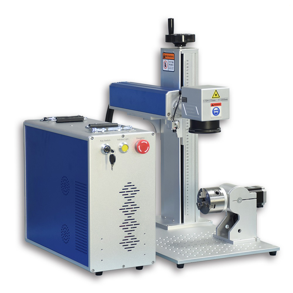 50W Fiber Laser Engraver 175mm×175mm with 80mm Rotary Axis