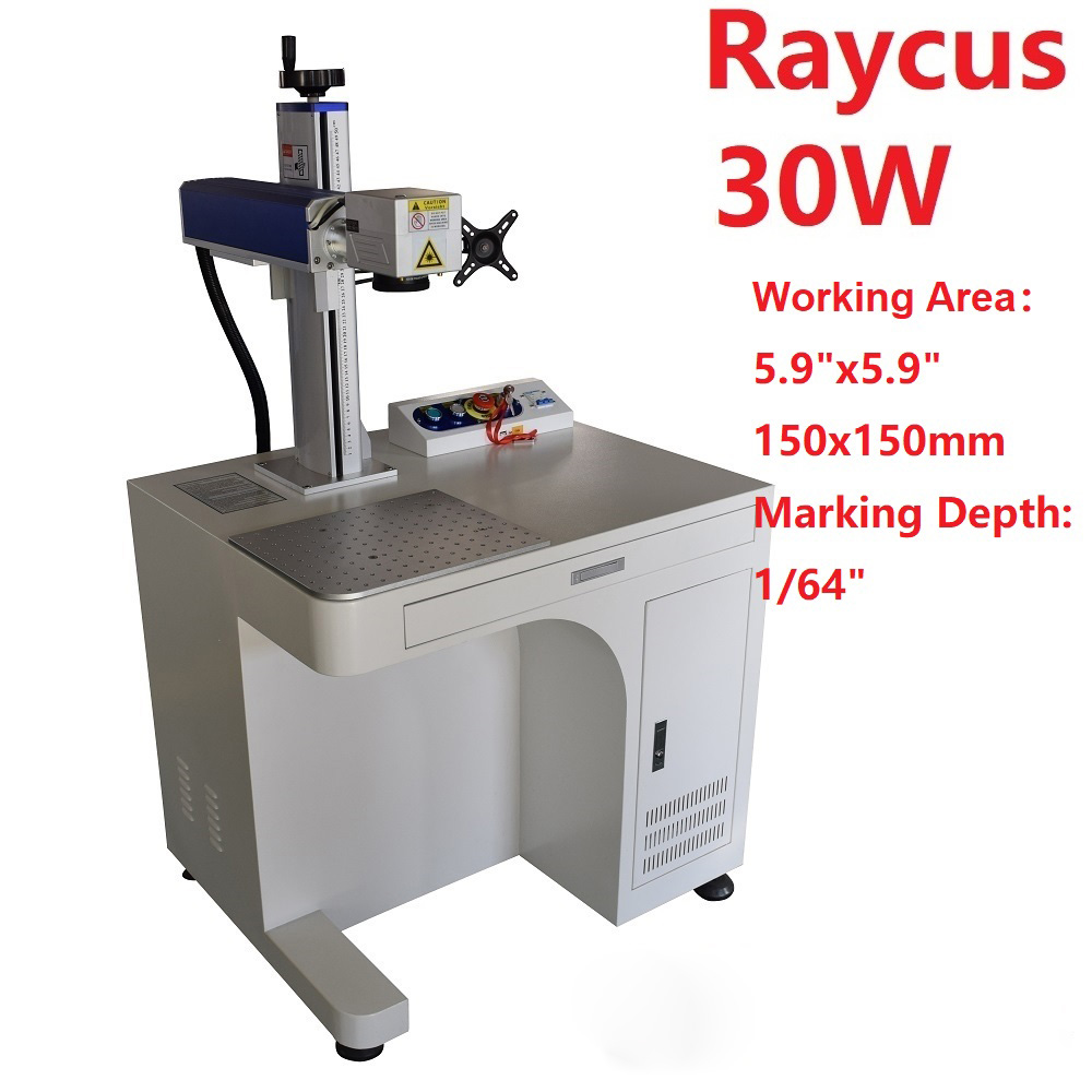 Max 30W Cabinet Fiber Laser Marking Machine EZ Cad FDA Certified for Metal