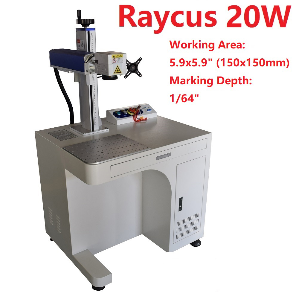 20W Cabinet Fiber Laser Marking Machine EZCad For Metal