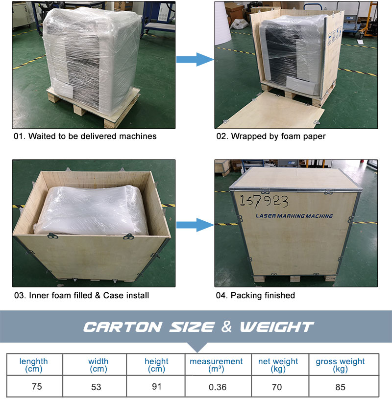 20W Small Enclosed Cover Fiber Laser Marking Machine 4.3 x 4.3"