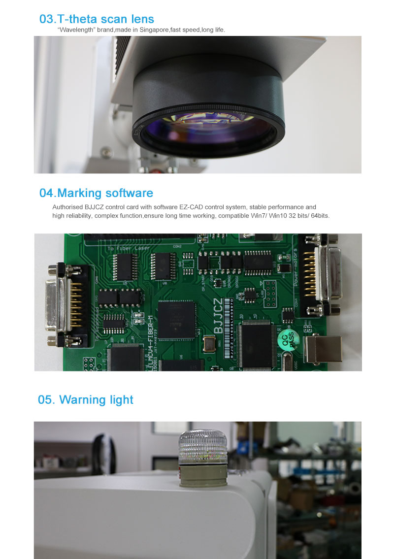 20W Small Enclosed Cover Fiber Laser Marking Machine 4.3 x 4.3"