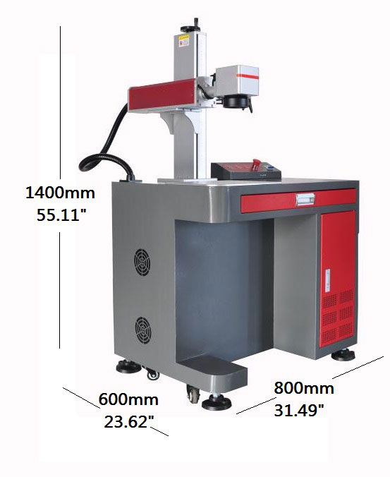 30W Deep Engraving Fiber Laser Marking Machine FDA for metal and more