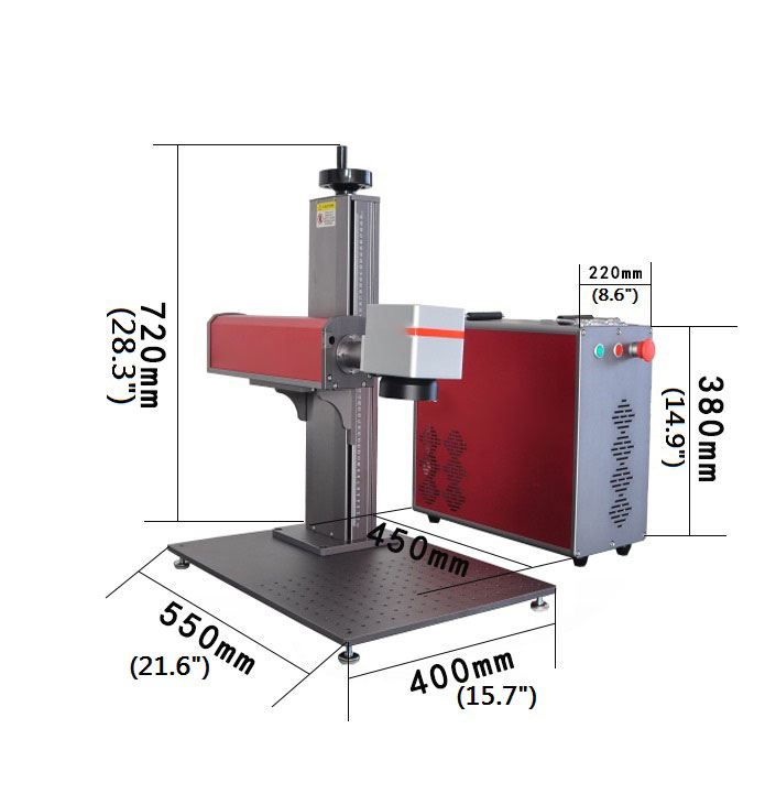 30W Portable Fiber Laser Marking Engraving Machine EZCad FDA for metal and more