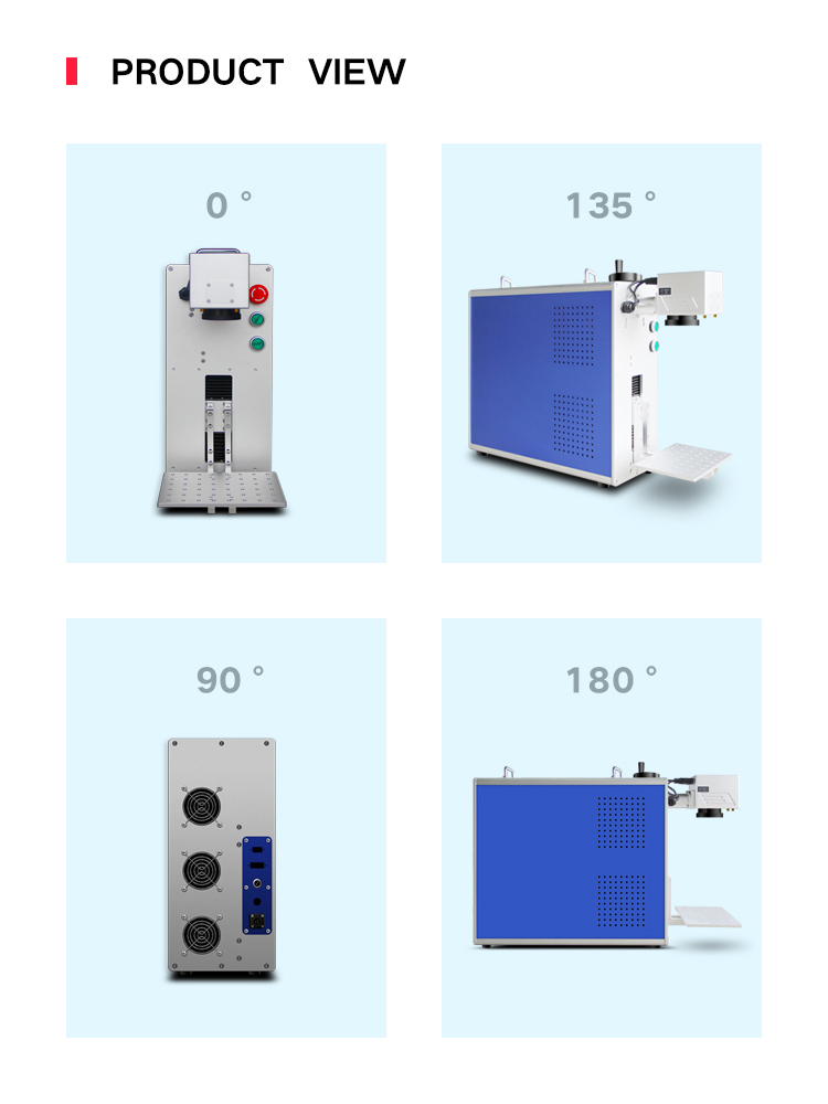 30W Portable Fiber Laser Marking Machine Adjustable Bench FDA