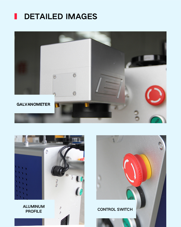30W Portable Fiber Laser Marking Machine Adjustable Bench FDA