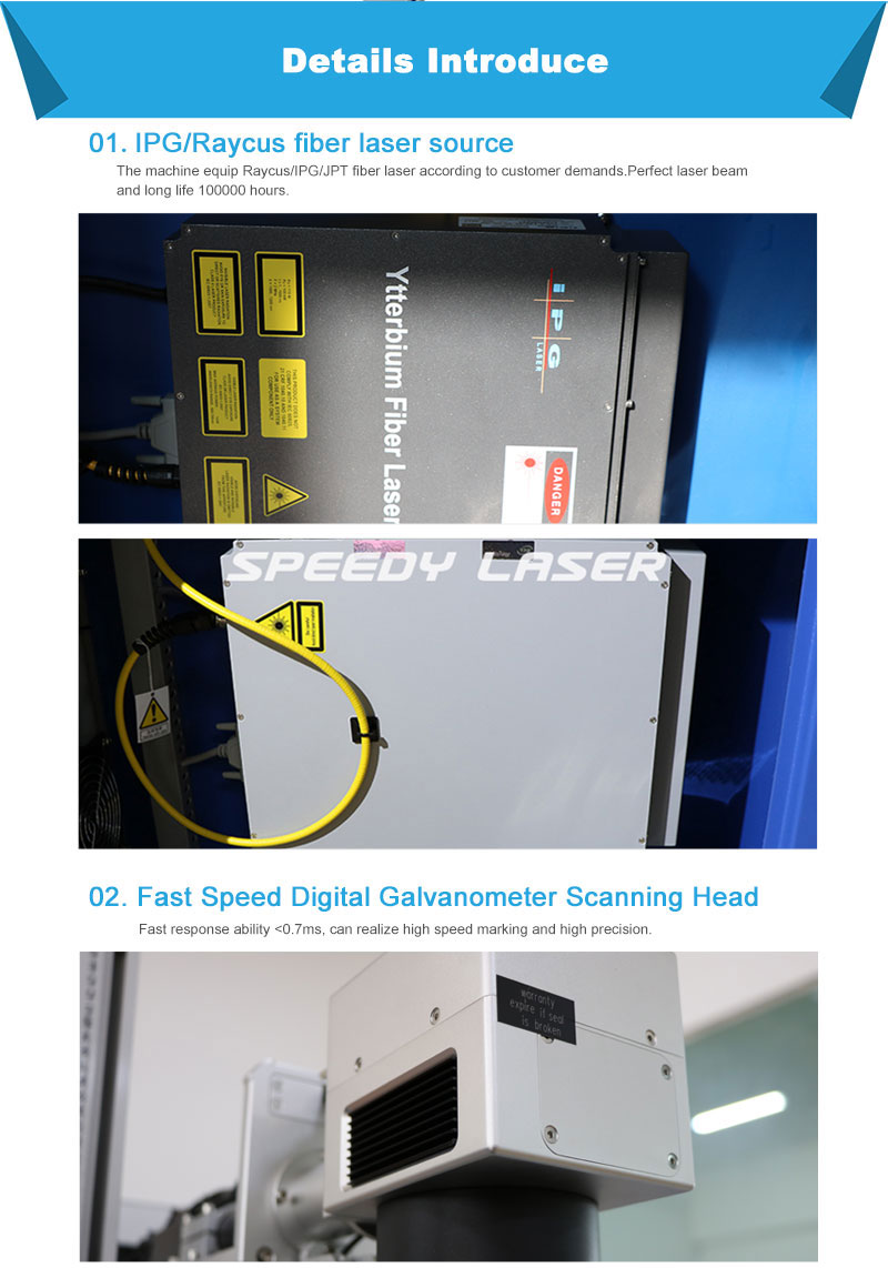 Update  30W Split Fiber Laser Marking Machine Engrave for Metal