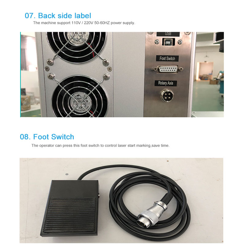 Update  30W Split Fiber Laser Marking Machine Engrave for Metal