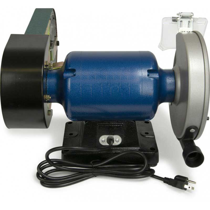 8" Multitool Grinder 1HP 120V, assembled with 8CW attachment (2x48 belt - 8" contact wheel)