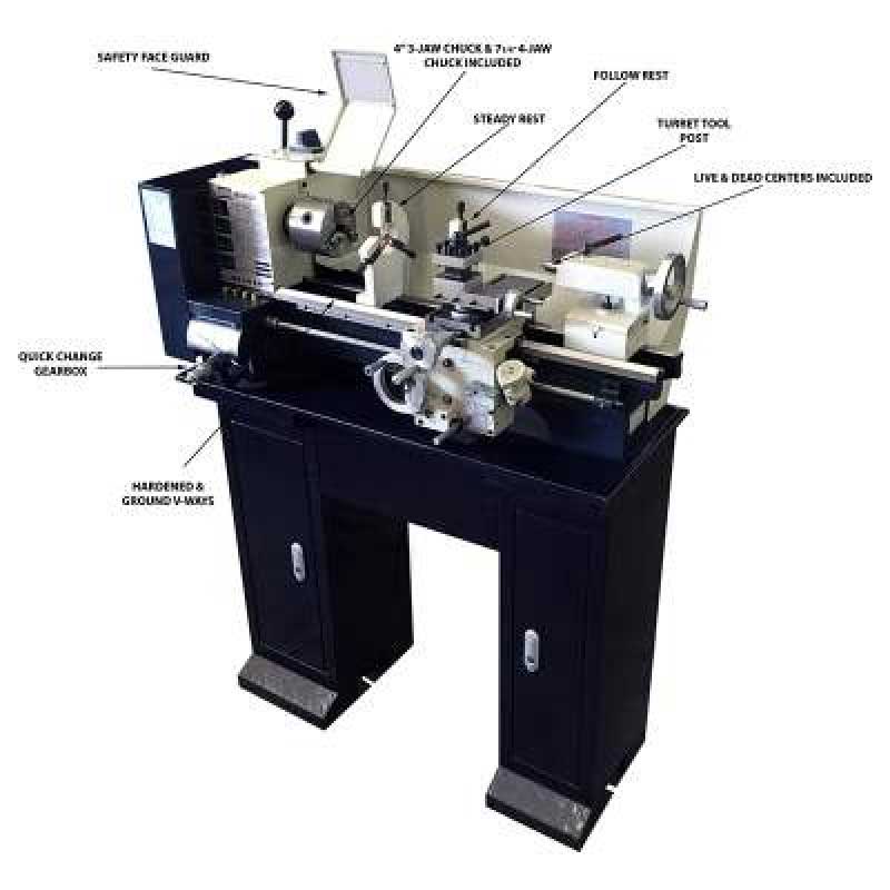 Socoje Tools 9" x 19" Bench Lathe - Metal Lathes BT0919