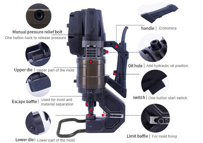Handheld Electric Hydraulic Metal Hole Punch