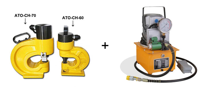 Portable Hydraulic Sheet Metal Hole Punch 35 Ton