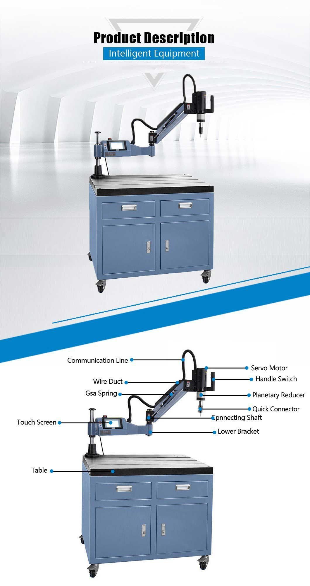 M3M16 Flex Arm Tapping Machine Servo Motor Tapping Machine Automatic
