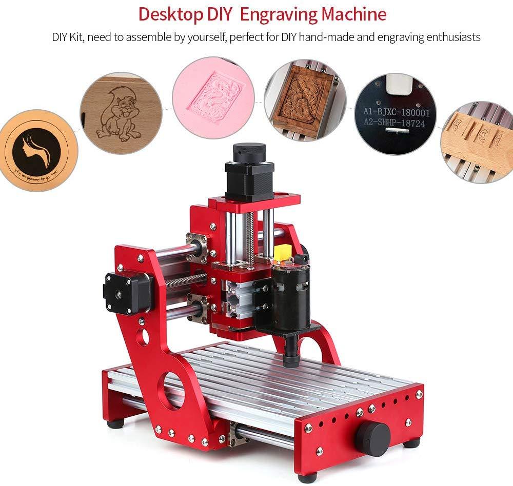 Red 1419 3 Axis Mini DIY CNC Router Engraving Machine Standard Spindle Motor Wood Carving Milling Woodworking Engraver