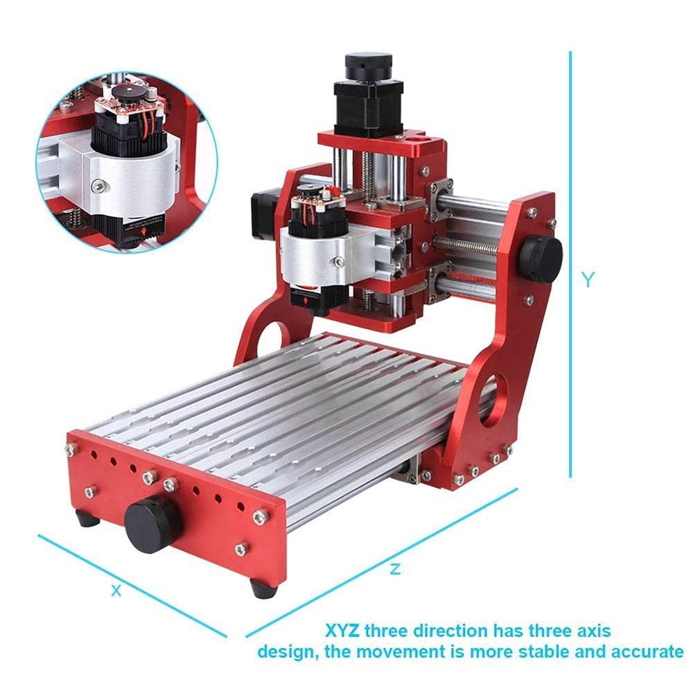 Red 1419 3 Axis Mini DIY CNC Router Engraving Machine Standard Spindle Motor Wood Carving Milling Woodworking Engraver