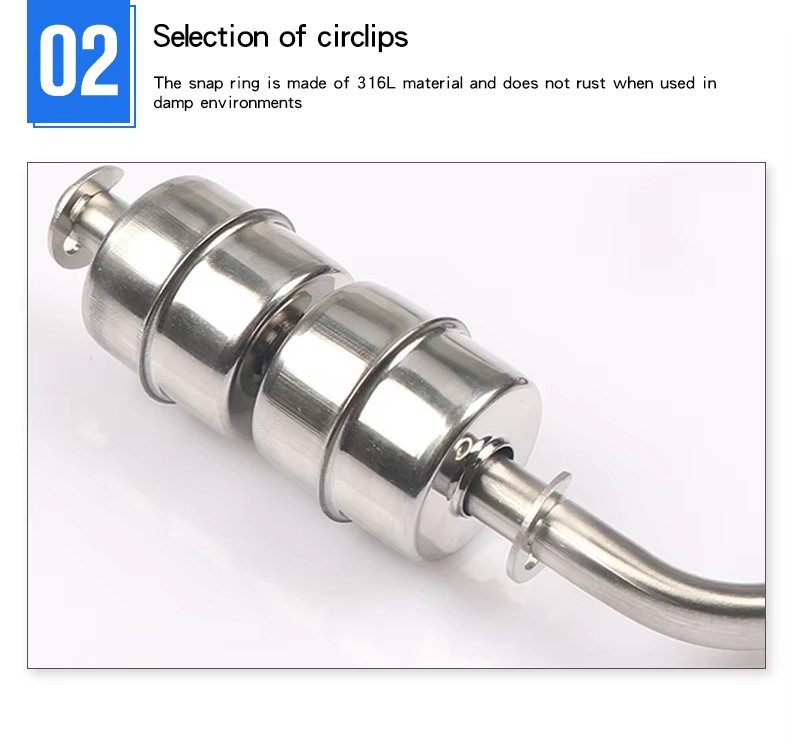 304 stainless steel side mounted double float switch Water level switch Level controller Tank up and down control custom