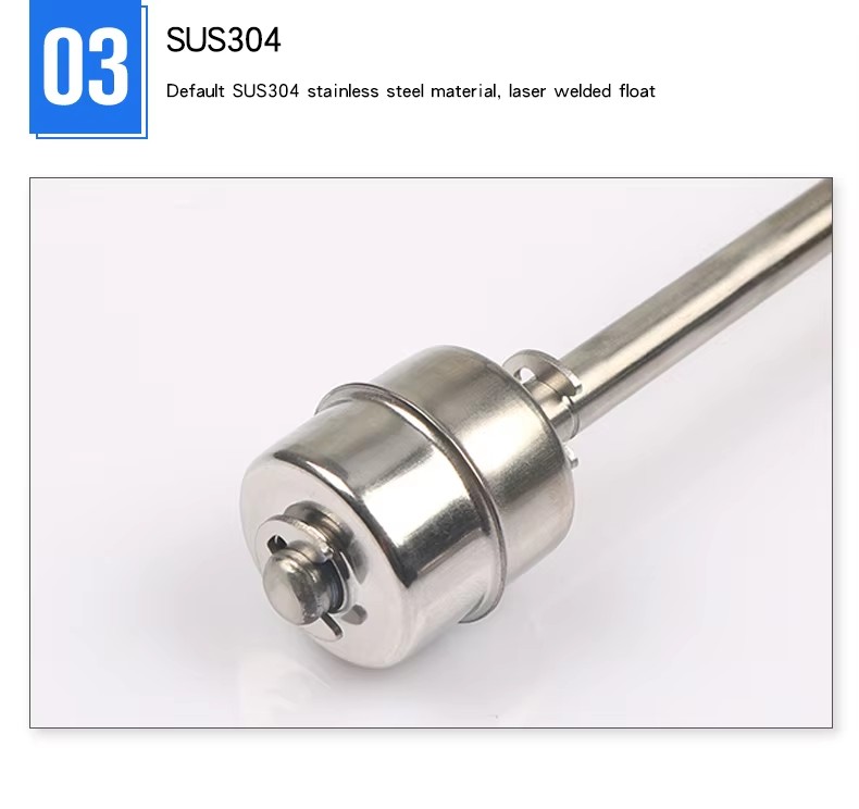 304 stainless steel side mounted double float switch Water level switch Level controller Tank up and down control custom