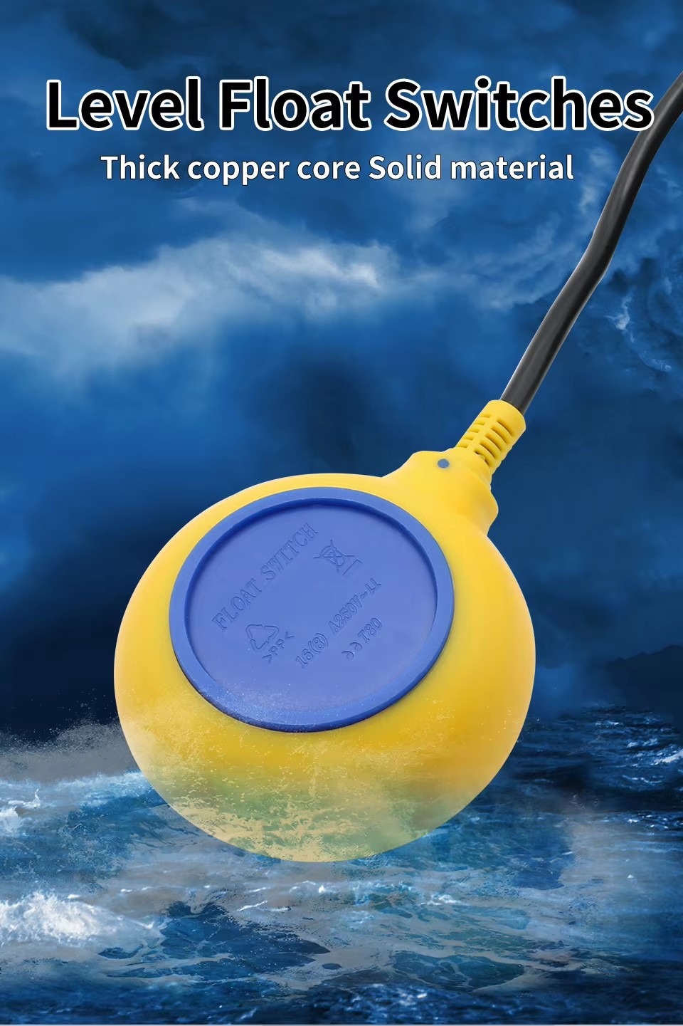 Water Level Controller Small Tanks Float Controller Switch 16A Max. Current Liquid Level Float Controller